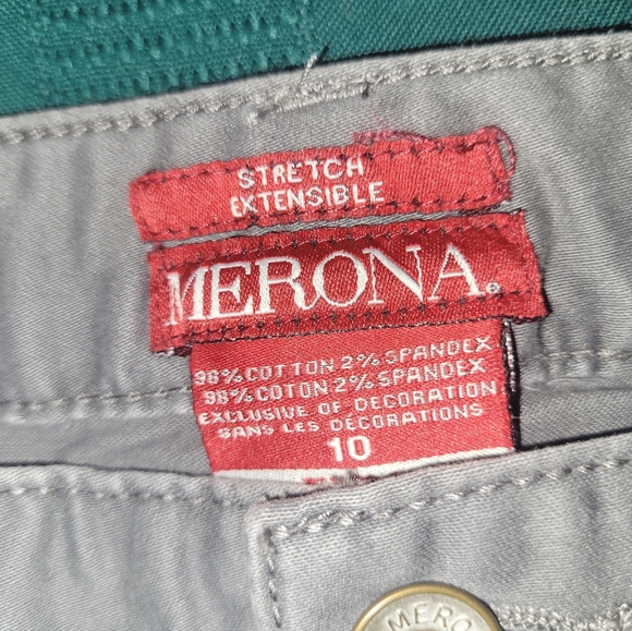 Merona Women's Size 10 Grey Capri Pants - Picture 3 of 5
